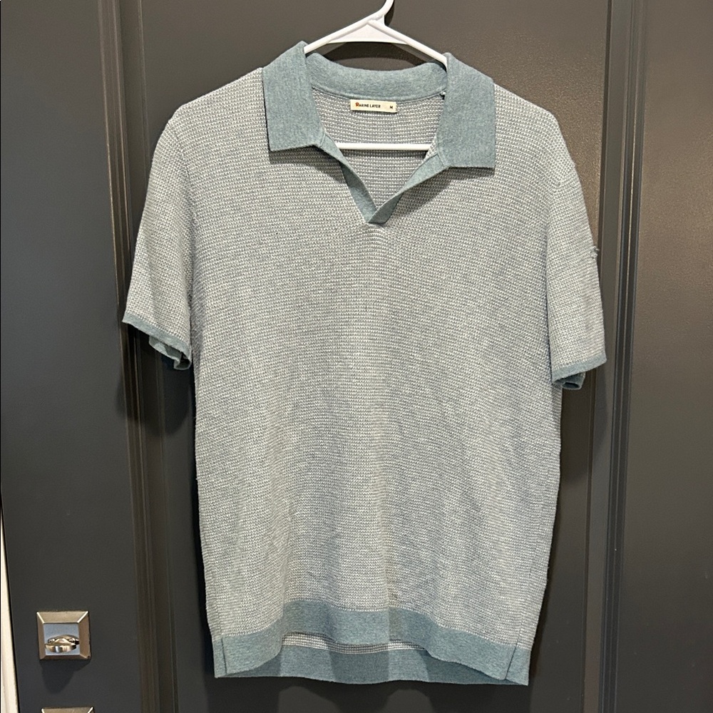 Marine Layer Sky Blue Polo Shirt